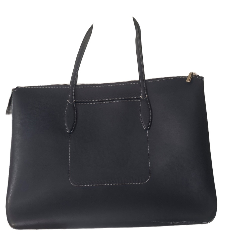 Kate Spade Navy Blue Leather Laptop Bag - Picture 2 of 14